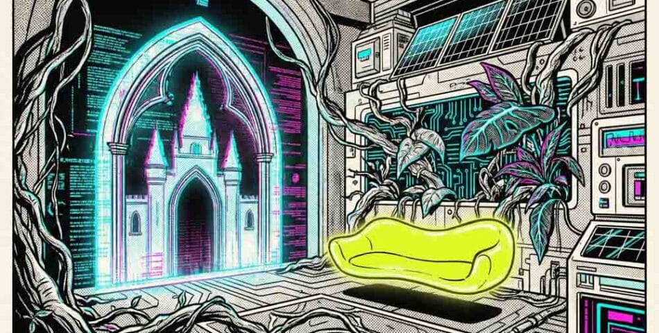 Futurystyczna wizja domu, który rozwija trendy zapoczatkowane w 2025 roku